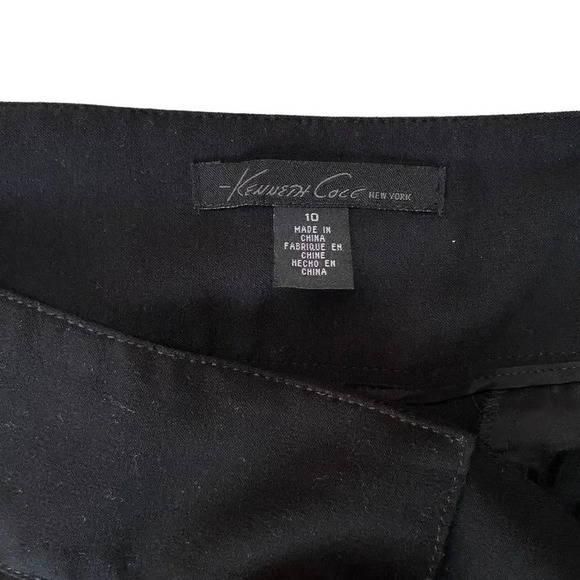 Kenneth Cole Black Straight-Leg Career Trousers Size 10 - Picture 9 of 11
